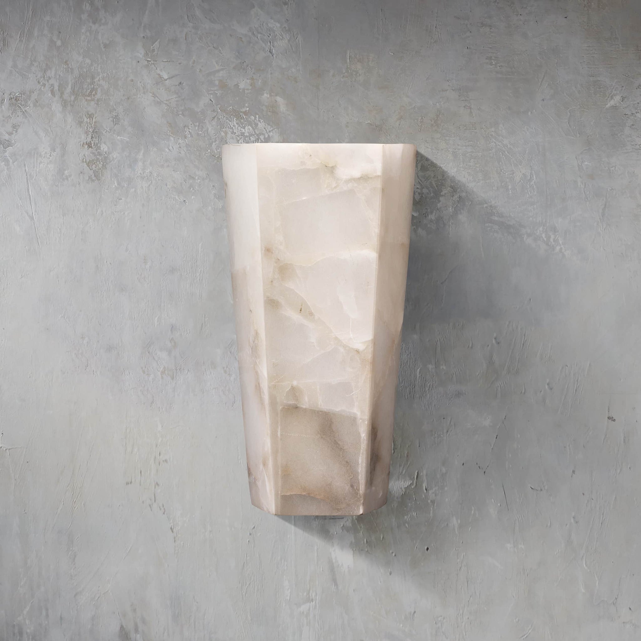 Olivia Alabaster Large Hexagonal Sconce