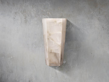 Olivia Alabaster Large Hexagonal Sconce