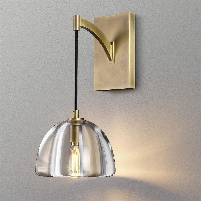 Olivia Hamisphere Sconce 7”