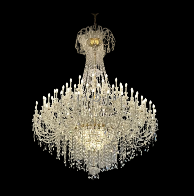 Extra Large Classic Traditional Crystal Chandelier 60/72/90 Lights for Hotel/Showroom/Foyer/Wedding Hall/Coffee Shop