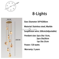 Alabaster Long Staircase Chandelier 5 styles