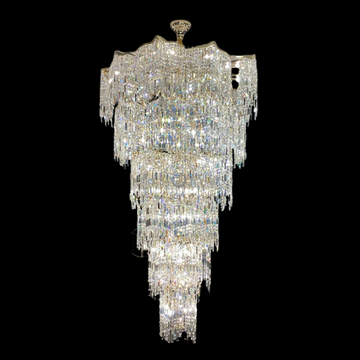 Oversized European Multi-layers Golden Luxury Crystal Chandelier Villa/High-ceiling/Foyer