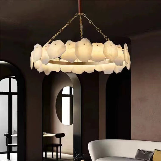 Olivia（Customize 3-Tier）August Modern marble Round chandelier