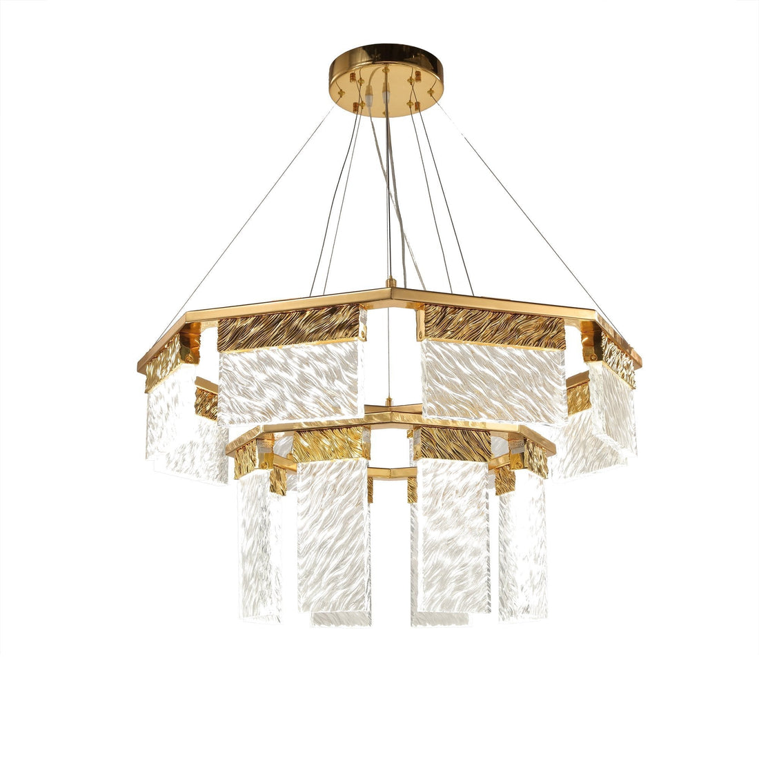 Aimee 2-Tier Round Down-Light Chandelier