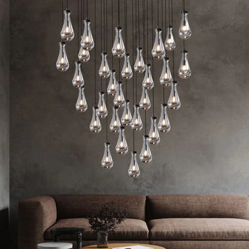 Raindrop Glass Round Chandelier 18''24''36''47"60''