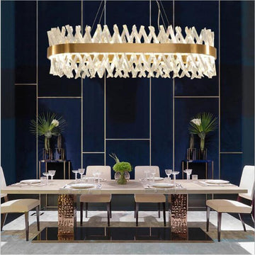 Olivia Arsenio Oval Crystal Chandelier