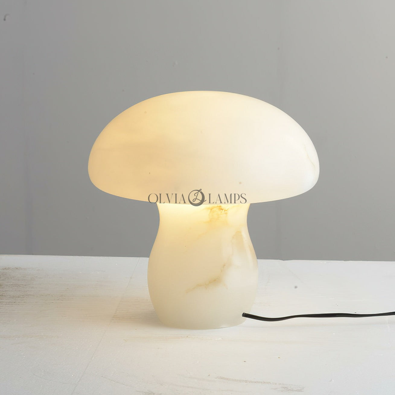 Alabaster Mushroom Table Lamp