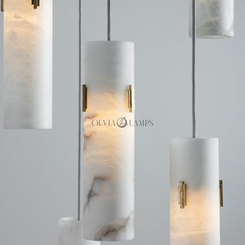 Alabaster Deco 12-light Cluster Chandelier