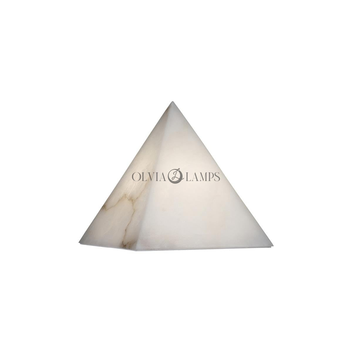 Alabaster Pyramid Table Lamp