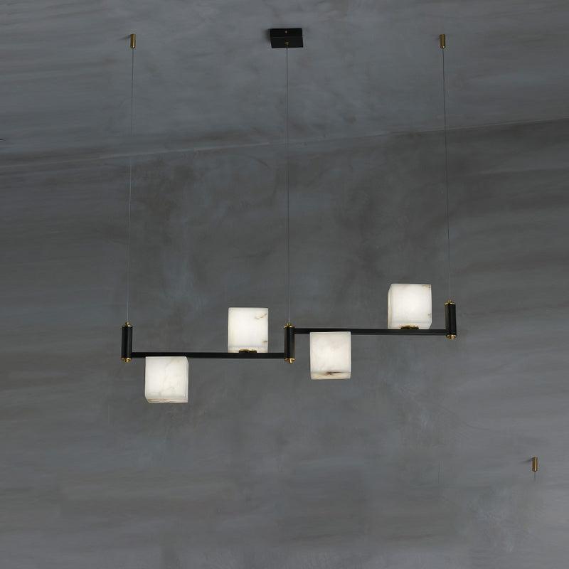 Olivia Alabaster Anne Cubic Island Chandelier