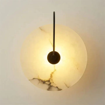 Alabaster Modern Round Wall Sconce