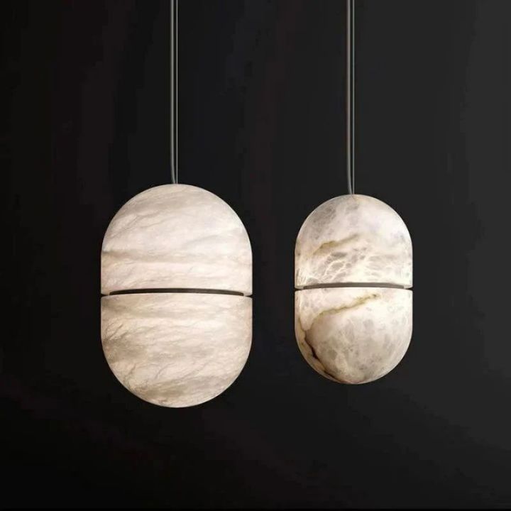 Alabaster Oval Pendant