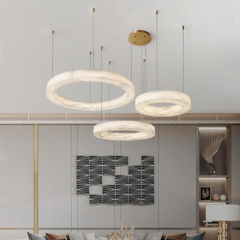 Olivia Alabaster Round Chandelier