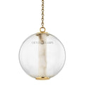 Alabaster Tube Glass Globe Pendant