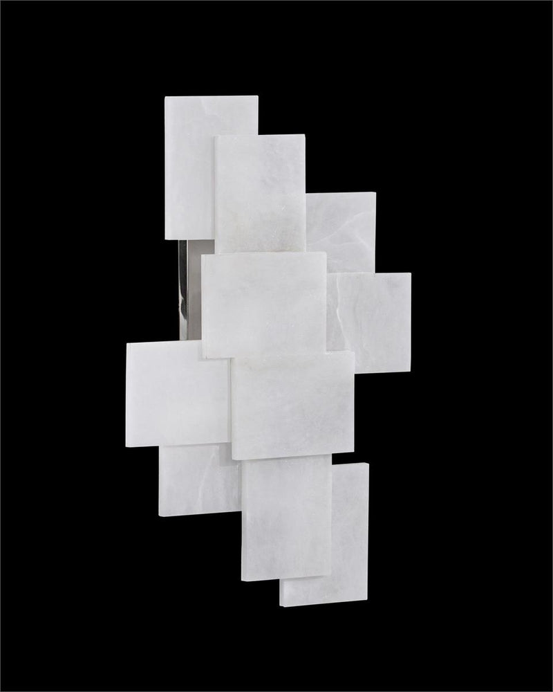 Alabaster Wall Sconce with a Nod to Mondrian