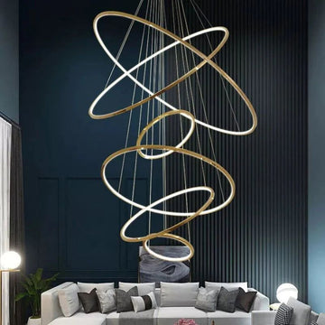 Amina Golden Rings Chandelier