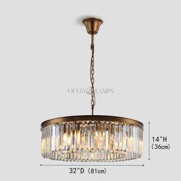 Falria 1-Tier Crystal Round Chandelier