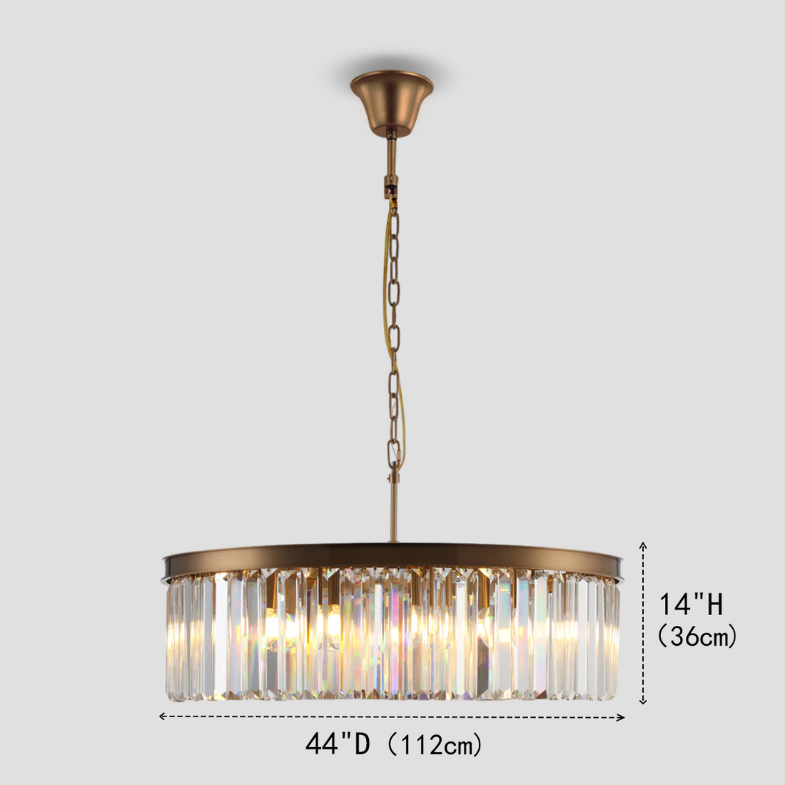 Falria 1-Tier Crystal Round Chandelier