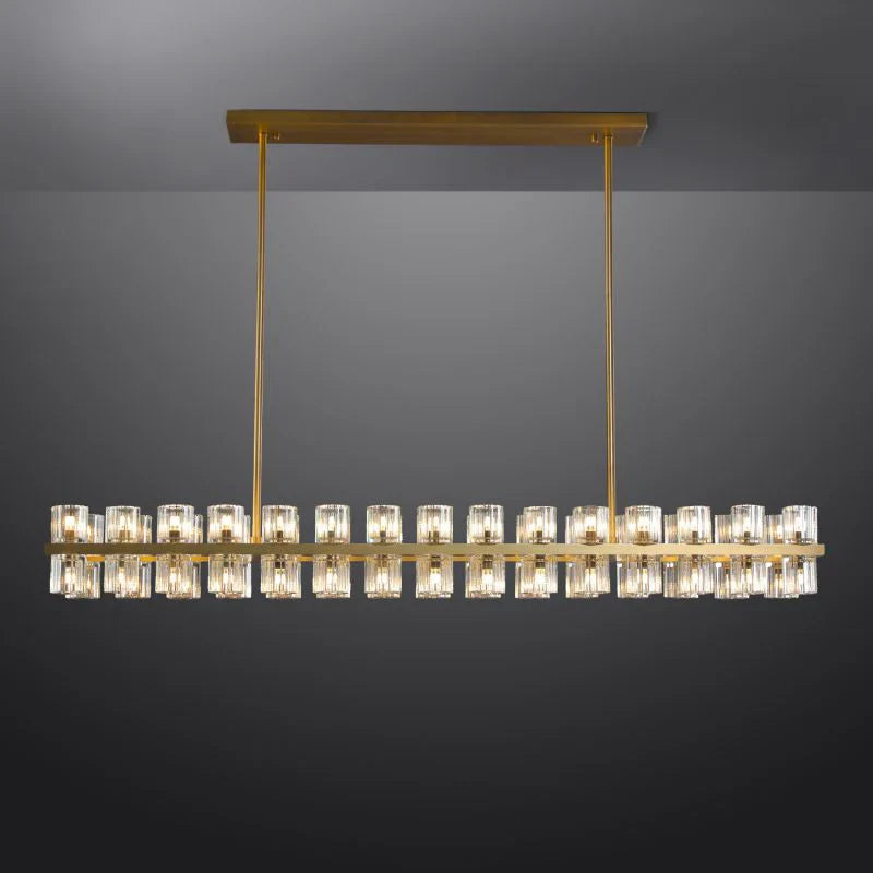 Olivia Arcachon Crystal Rectangular Chandelier48" 54" 72"