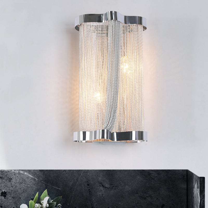 Ashlee Aluminum Chain Tassel Wall Sconce