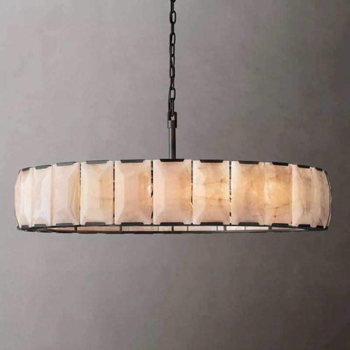 Aubrey Calcite Round Chandelier 60"