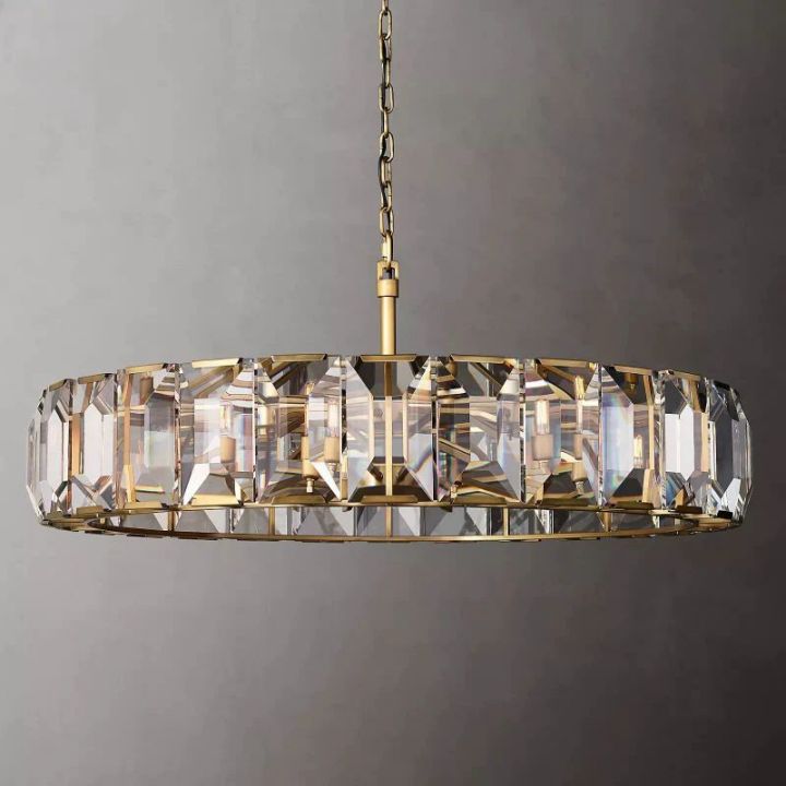 Aubrey Crystal Round Chandelier 60"