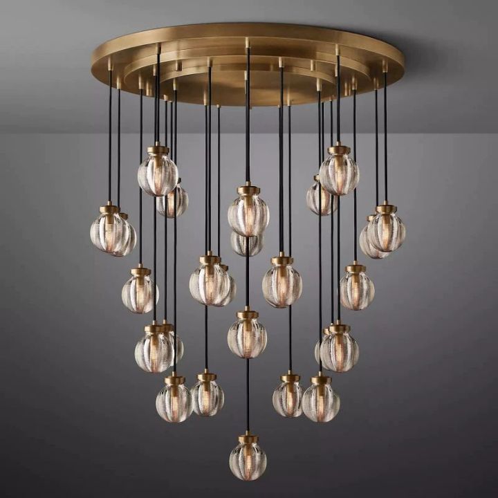 Pearls Spherical Modern Round Chandelier 38"