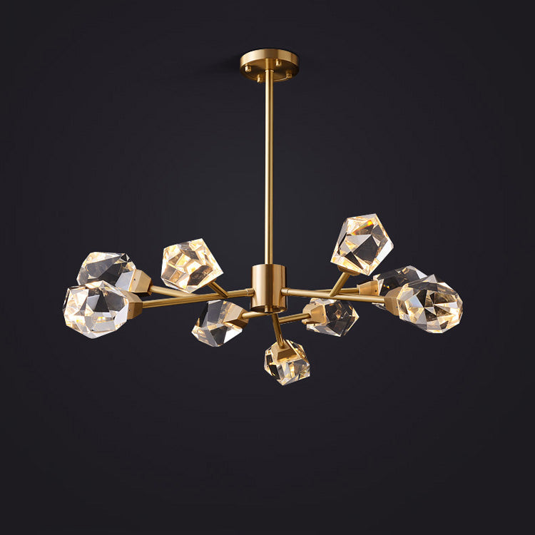 Olivia Masonry Faceted Crystal Prisms Chandelier