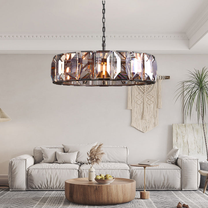 Olivia Harlow Crystal Round chandelier 43"