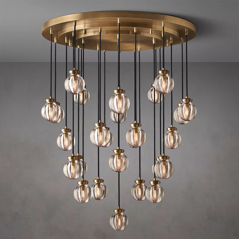 Olivia Pearls Round Chandelier 38"