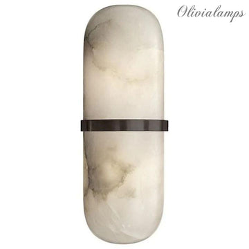 Alabaster Capsule Wall Sconce 12.5"H