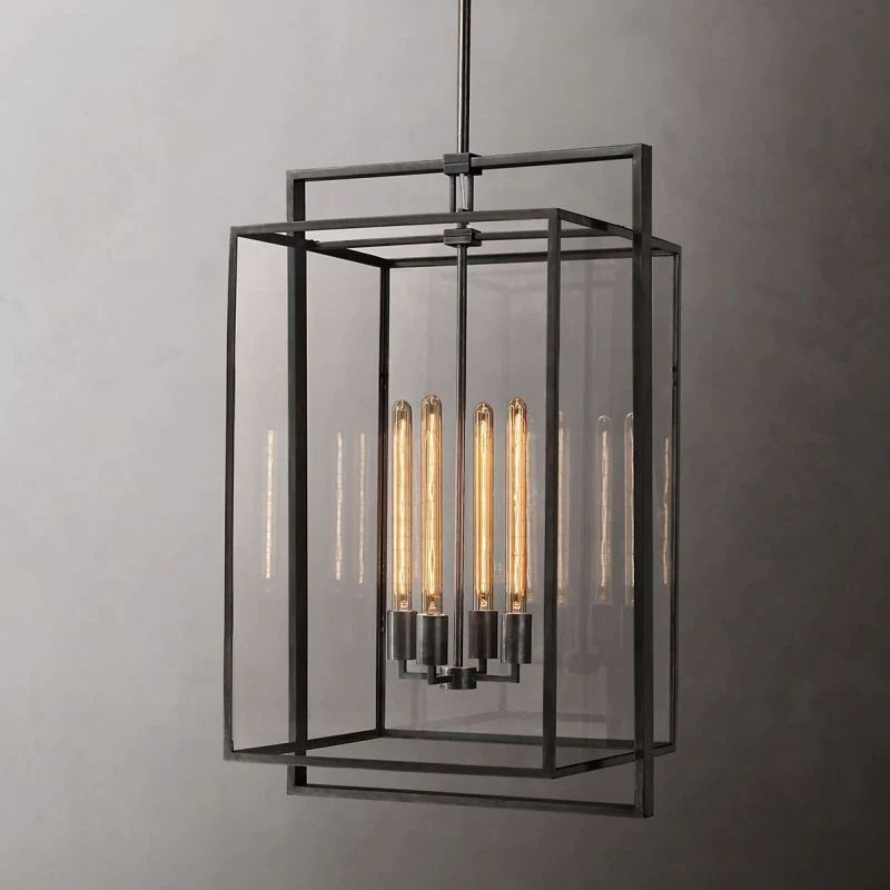 Olivia Baker Glass Lantern Modern Pendant