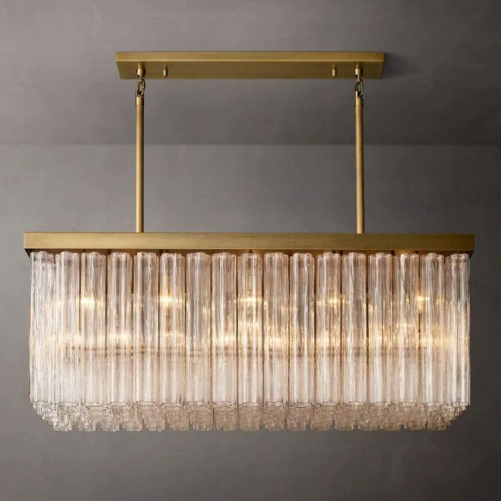 Besa Rectangular Chandelier 54”