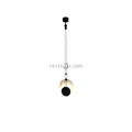 Black Paint Iron Disc Marble Pendant Lamp