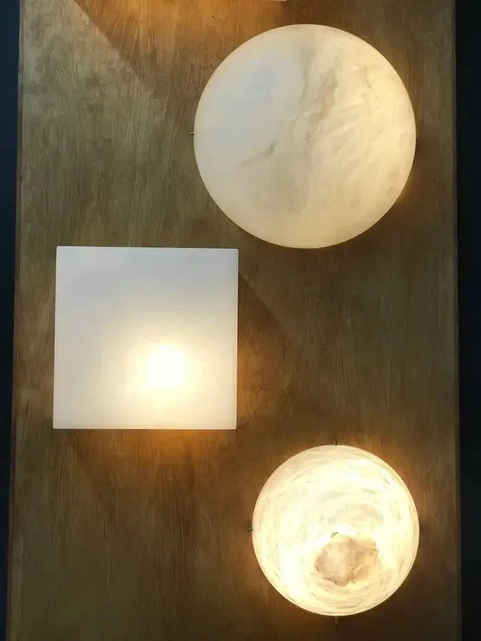 Large 'Moon 4' Alabaster Wall or Ceiling Lamp