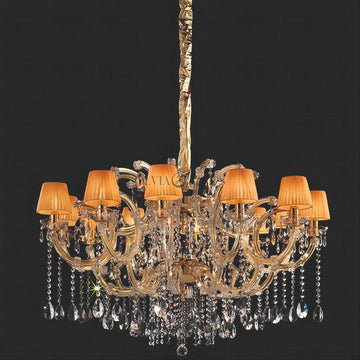 Classical Maria Theresa 12 Light Crystal Glass Chandelier