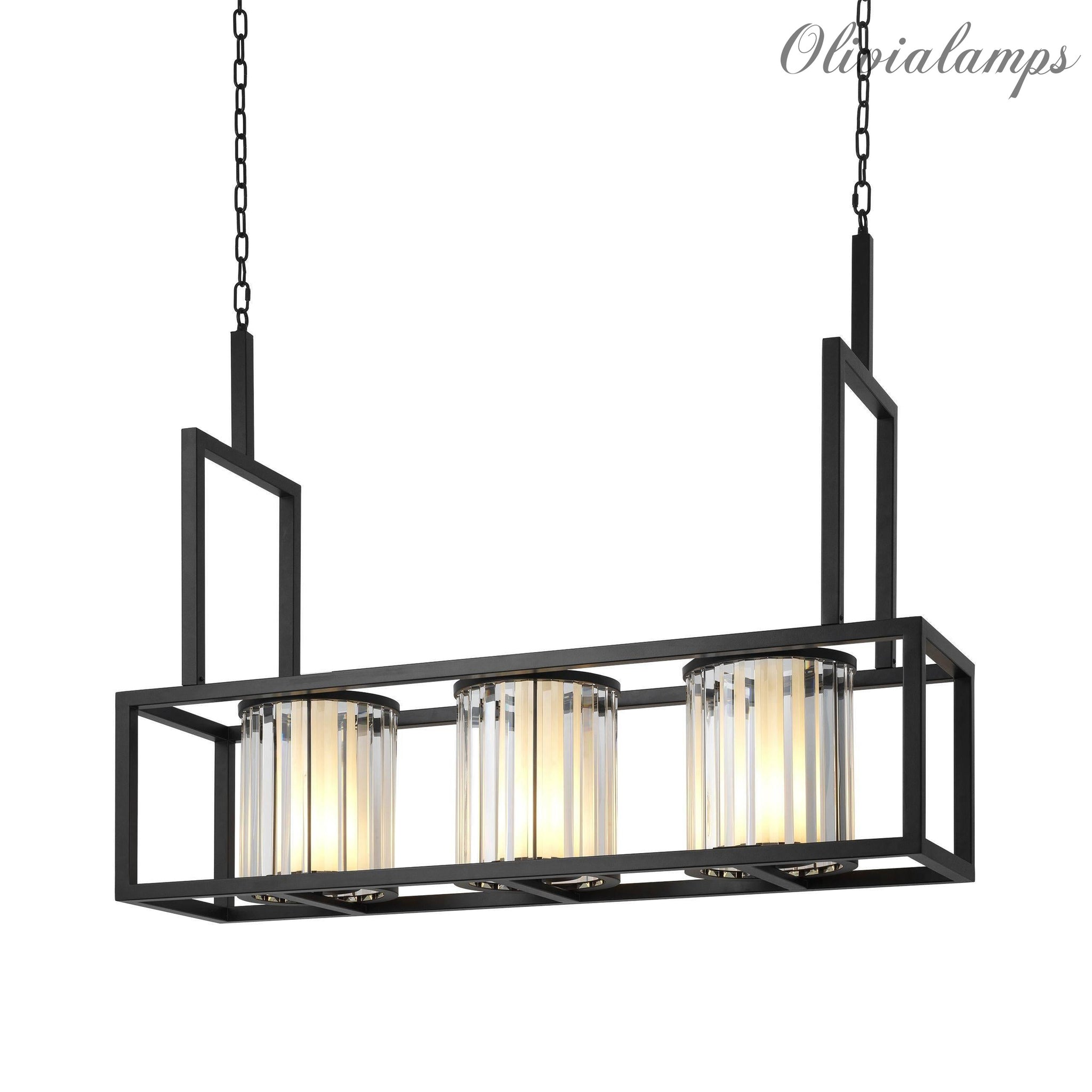 Carducci Modern Alabaster Chandelier - [Black]