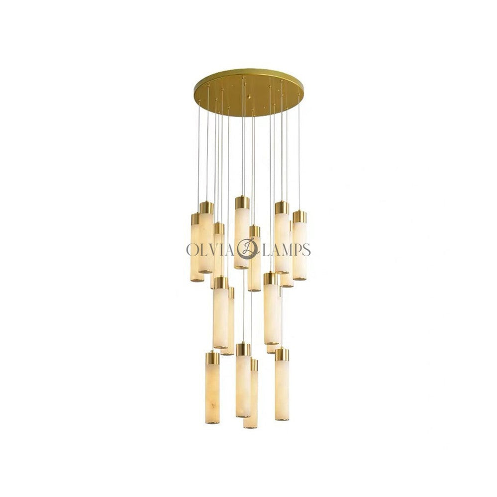 Celestial Alabaster Cascade Chandelier