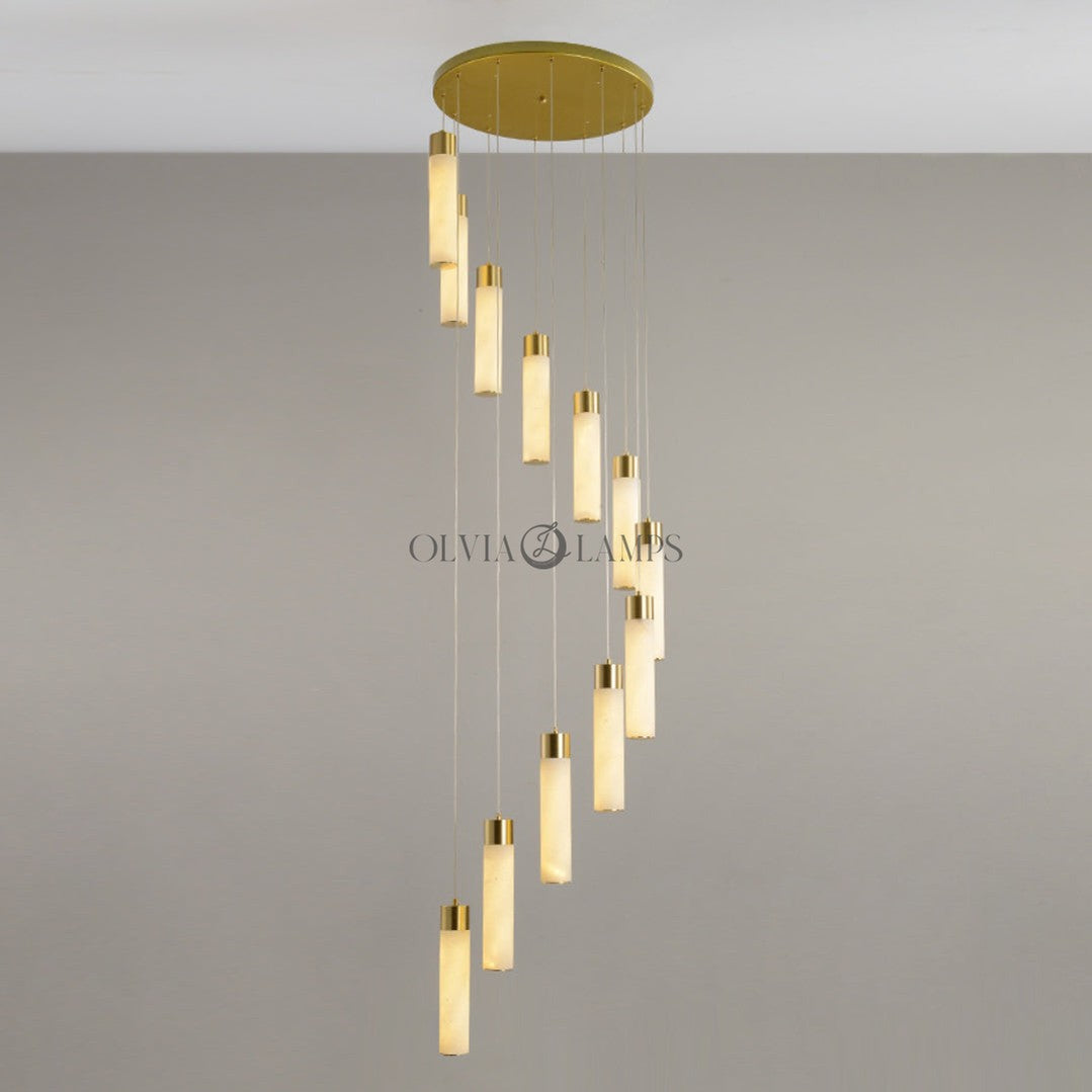 Celestial Alabaster Cascade Chandelier