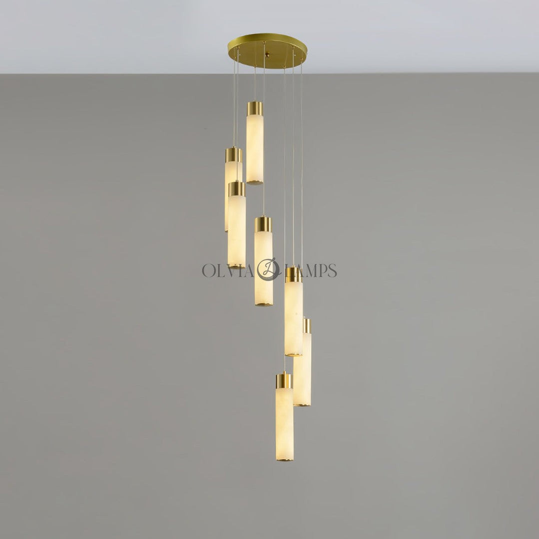 Celestial Alabaster Cascade Chandelier