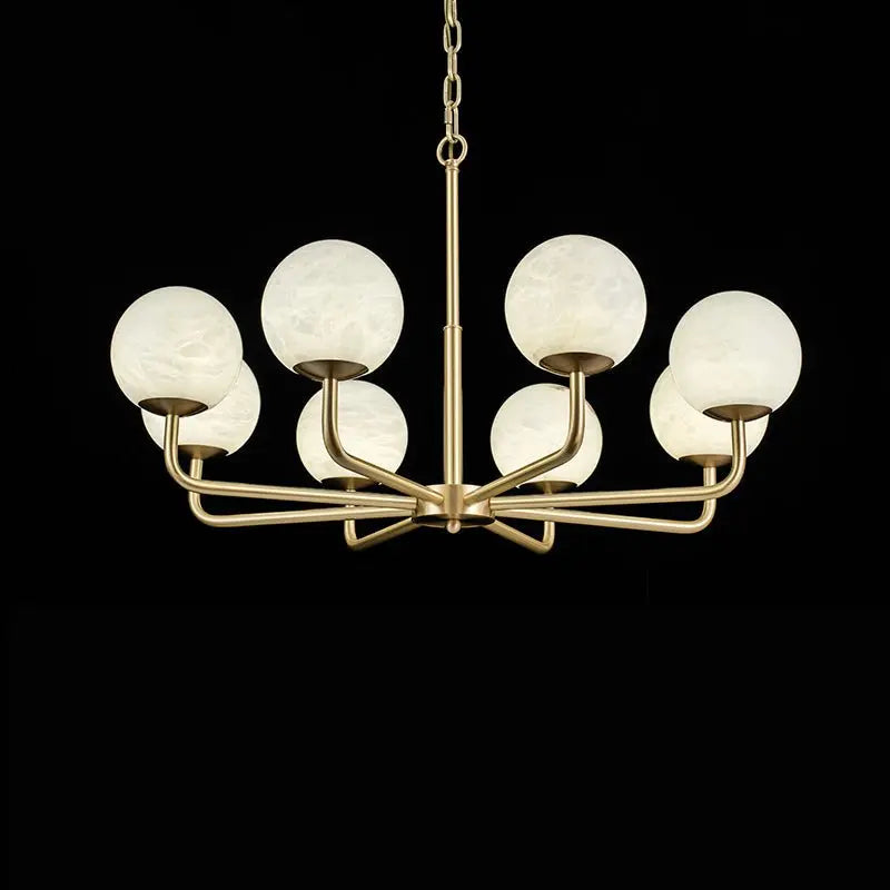 Olivia Alabaster Modern Global Dining Chandelier