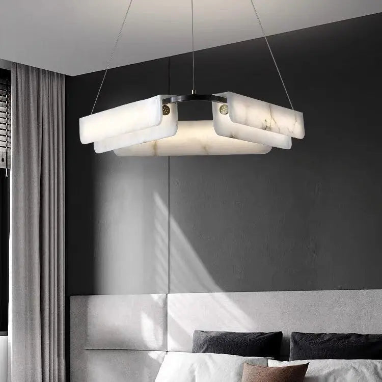 Olivia Spain Alabaster Modern Bedroom Chandeliers