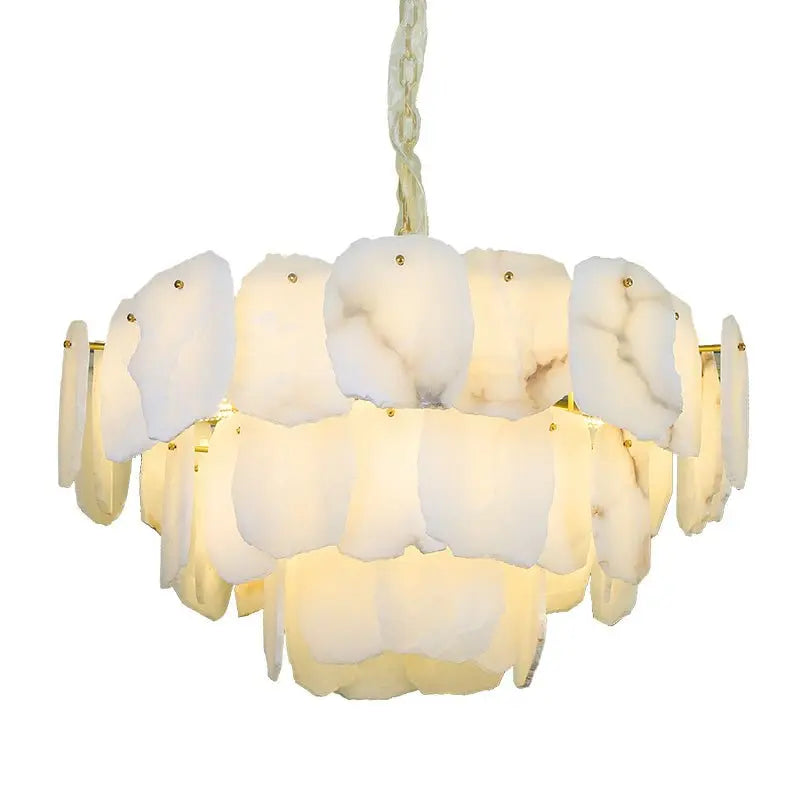 Olivia Spain Alabaster Modern Living Room Chandeliers