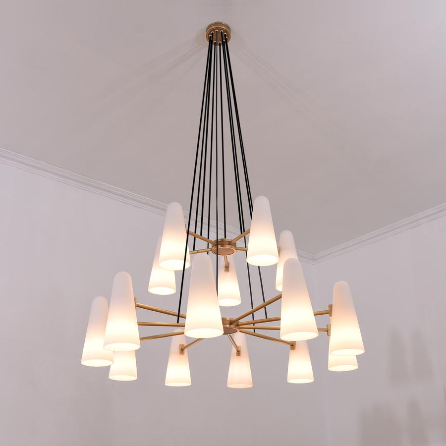 Olivia 2-Tier White Porcelain Round Chandelier