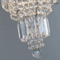 Chrome Extra Large Crystal Chandelier for Foyer Staircase Living Room Entrance Ceiling Light Fixture In Silver