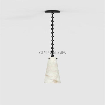 Steven Contemporary Unique Alabaster Pendant Light