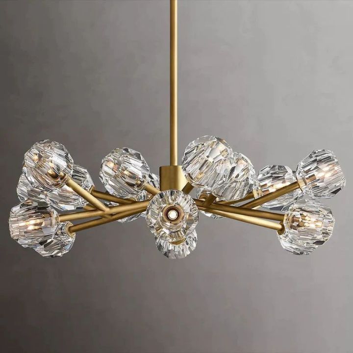 Boule De Cristal Glass Round Chandelier 36"