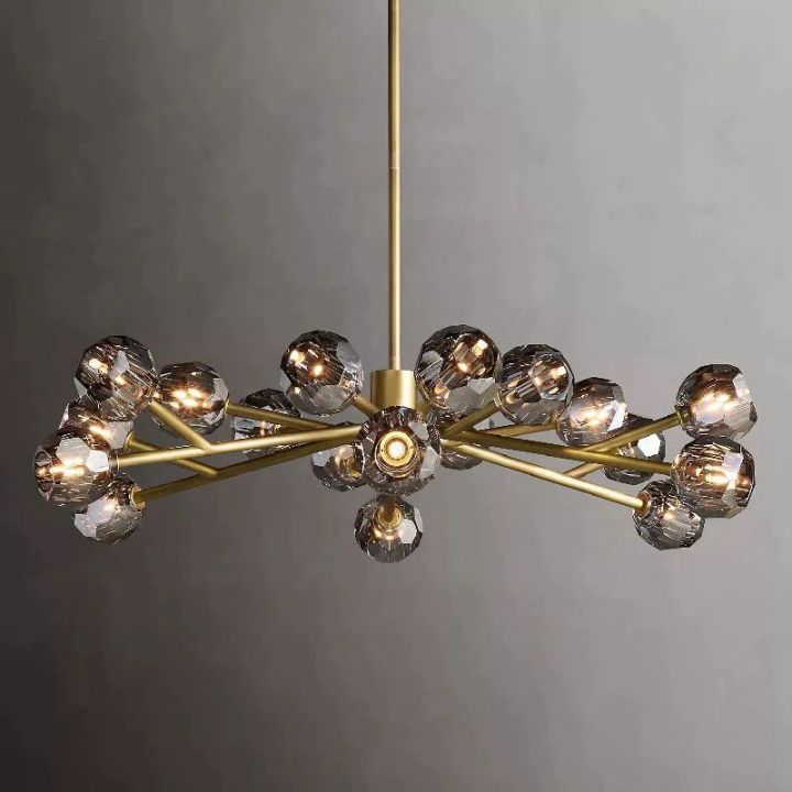 Boule De Cristal Glass Round Chandelier 48"