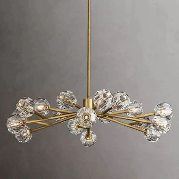 Boule De Cristal Glass Round Chandelier 48"