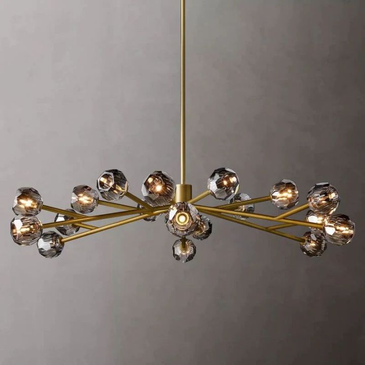 Boule De Cristal Glass Round Chandelier 60"